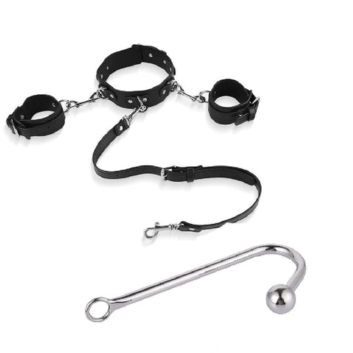 with 5334 Hook and Elegant Anal Beaded Collar Cuffs 1220